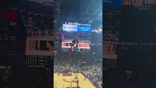 Cleveland Browns DE Myles Garrett hypes up crowd during Game 3 between Cavaliers and Boston Celtics [upl. by Dougald]