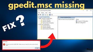 How To Fix gpedit msc Group Policy Editor Missing in Windows 10 [upl. by Sylera]