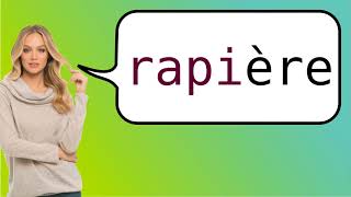 How to say rapier in French [upl. by Tollman682]