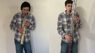 Contrabass Clarinet amp Soprano Sax Improv [upl. by Kciremed]