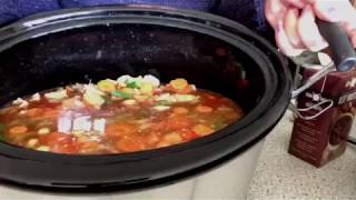 How Too Make Hamburger Soup in Slow cooker [upl. by Eentruoc]