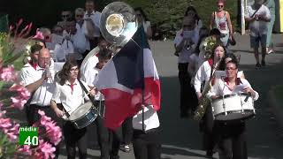 St Cricq dépôt gerbe et défilé Harmonie [upl. by Tica]