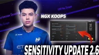 NGX KOOPS Sensitivity 26  New Best Settings Sensitivity for Pubg Mobile  Perfect sensitivity 2023 [upl. by Odetta]