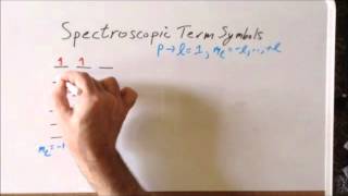 Spectroscopic term symbols two p electrons p² part 1 [upl. by Eetsirk]