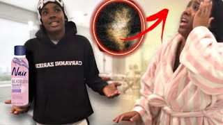 I put NAIR On My Mom HAIR Prank Bad Idea  She Beat Me Up Mulla ENT [upl. by Maharva]