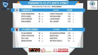 NSW Premier Cricket  Third Grade Mitchell Cup  Round 6  Parramatta v UTS North Sydney  Day 2 [upl. by Hayifas]