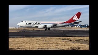 CargoLux 747 Departing Huntsville [upl. by Charmane]