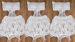 como fazer vestido de crochê para o réveillon crochet [upl. by Yenhoj]