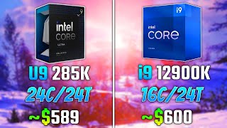 INTEL ULTRA 9 285K vs INTEL i912900K  Test in 6 Games [upl. by Namdor]