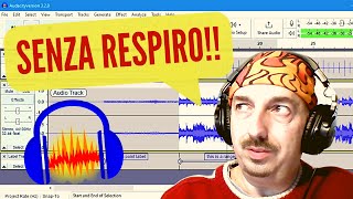 AUDACITY Come togliere il respiro e altri rumori dallaudio  TUTORIAL in italiano per principianti [upl. by Suoivatra]