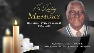 Celebration Service for the Life of Hon Arnott Francois Valmont SLC OBE  Sept 28 2024  2 pm [upl. by Neened456]