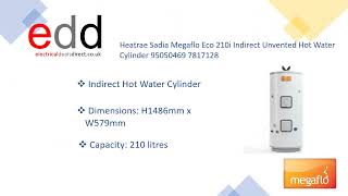 Heatrae Sadia Megaflo Eco 210i Cylinder 7817128 Unleash Endless Hot Water Power [upl. by Ecilahs]