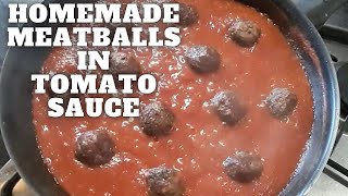 Homemade Meatballs In Tomato Sauce [upl. by Jepson73]