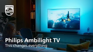 Philips Ambilight TV  This changes everything  Gaming Movies and Sports [upl. by Eliam82]