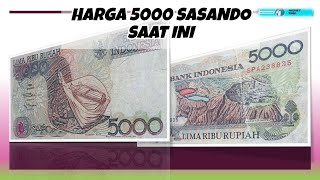 Makin Sulit DITEMUKAN Nilai dan Harga Terkini Uang Kertas 5000 Rupiah 1992 Sasando Rote [upl. by Ixel]