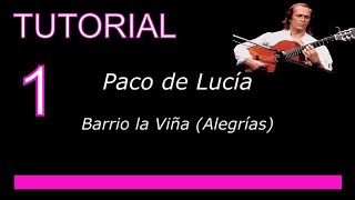 💎Paco de Lucía💎 ALEGRÍAS Parte 1 👉TUTORIAL [upl. by Namsaj536]