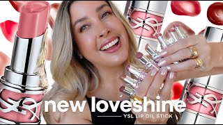 YSL LOVESHINE LIP OIL STICK  NEW YSL LIPSTICKS SWATCHES  The YSL Volupte Shine Reformulation [upl. by Swirsky]