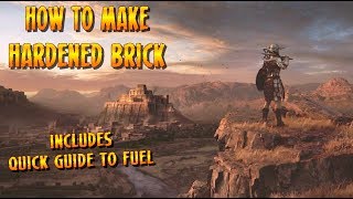 Conan Exiles  How to Make Hardened Brick includes Quick Fuel Guide [upl. by Aitselec]