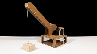 Building Amazing Crane From Cardboard [upl. by Ahsimik]