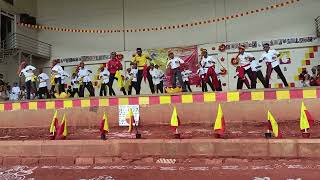 huttidare kannada nadalli huttabeku song dance performance by students kannadarajyothsava dance [upl. by Antsirhc787]