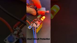 Short Circuit Protection using relay Green LED for normal red LED for fault reset with a button🚨 [upl. by Krum]