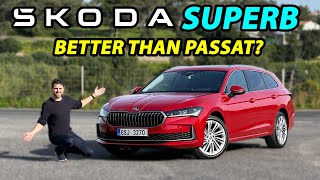 The better Passat Allnew Skoda Superb Estate driving REVIEW 2024 [upl. by Nodlew]