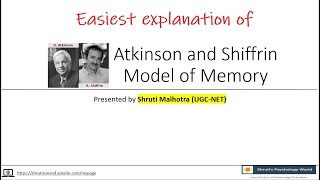 Atkinson Shiffrin Model [upl. by Jeremias]