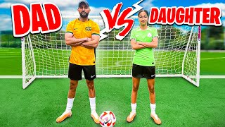 Fun Outdoor Games That Will Help You Become A Better Footballer Dad vs Daughter [upl. by Sky]