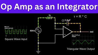 Op Amp as an Integrator  Understanding the Basics  Operational Amplifier  Circuit Analysis [upl. by Ellehcram]