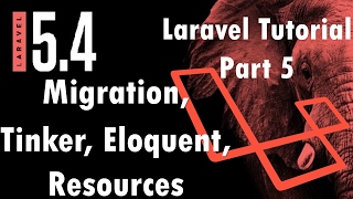 Laravel 54 Tutorial  Eloquent Migration Tinker and Resource Controller  Part 5  Bitfumes [upl. by Kamilah147]