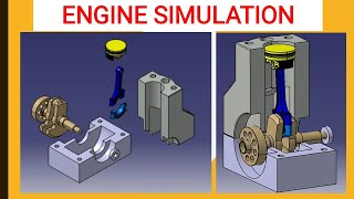 Engine Simulation in CATIA V5 [upl. by Anuaik]