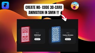 NOCODE 3D Card Animation in Framer  How to do 3D Animation in Just 5 Minutes ‪Framer [upl. by Lirbaj61]