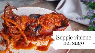 Seppie ripiene cotte nel sugo  tutorial Come pulire le seppie [upl. by Ena267]