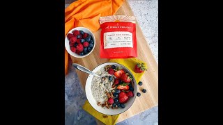 Pinole Chia Oatmeal Recipe  30 Breakfast Recipes  GFVegan High ProteinFiber shorts [upl. by Ecirtaemed495]