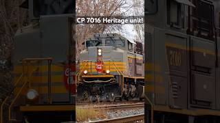 CP 7016 Heritage unit leads train 113 on to the Mactier sub 11162024 [upl. by Adelpho]