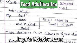 Food Adulteration Types Of Food Adultrant  Environmental Chemistry  MScNotes KanhaiyaPatel [upl. by Margalo]