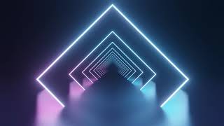 Neon Light Square Background Video flicker reflection Motion Background Loop  Free Stock Footage [upl. by Rayle]