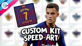 Roblox  Coutinho’s FC Barcelona Jersey  Speed Art [upl. by Rotberg]