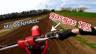 RIDING my GASGAS 125 for the FIRST TIME at MILDENHALL MX  GoPro HERO 12 4K [upl. by Tranquada]