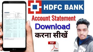 How to download HDFC bank statement  HDFC Bank statement download HDFC Bank statement kaise nikale [upl. by Katya]