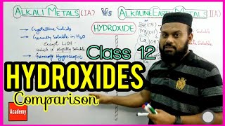 Hydroxides  Alkali and Alkaline Earth Metals hydroxides comparison  FSC Class 12 Chapter 2  Urdu [upl. by Ydnew]