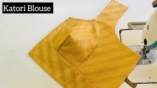 Katori Blouse Cutting and Stitching  Katori Wale Blouse Ki Cutting  Katori Blouse Design [upl. by Nithsa]