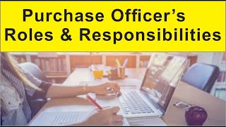 Purchase executive job responbilty II Procurement Officer role and responsiblities [upl. by Eidas744]