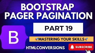 019 Bootstrap Pager Pagination [upl. by Maudie265]