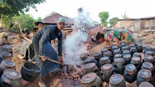 AFRICAN TRADITIONAL POT amp LOCAL POT MAKERS   MAKERS OF CLAY POT clay claypot [upl. by Mareah]