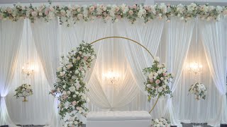 Diy  How to make Long Floral Backdrop DIY  Beautiful Floral Arch Backdrop [upl. by Furr373]