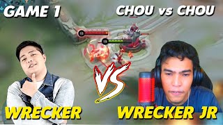 WRECKER VS WRECKER JR  GAME 1  1V1 CHOU [upl. by Crisey893]