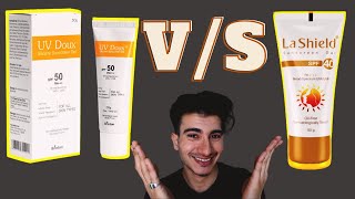 Which is the Best Sunscreen for Your Face  uv doux vs la shield [upl. by Malkin]