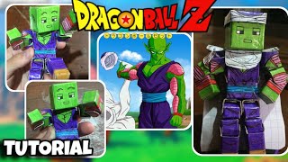 Como hacer a PICCOLO figura articulada Papercraft Dragon ball Z Minecraft [upl. by Celestyna849]