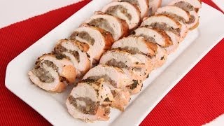 Roasted Stuffed Turkey Breast Recipe  Laura Vitale  Laura in the Kitchen Episode 676 [upl. by Nirot]